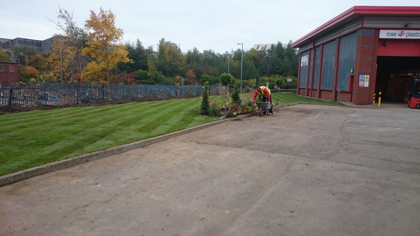 After Rose Plastics commercial landscaper Rotherham Sheffield